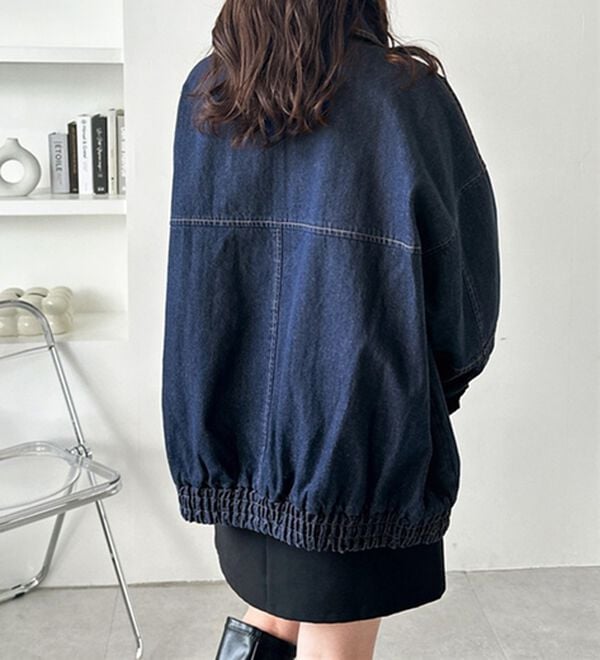 GeeRA（ジーラ）の「オーバーサイズダブルジップデニムブルゾン（ブルゾン）」｜詳細画像