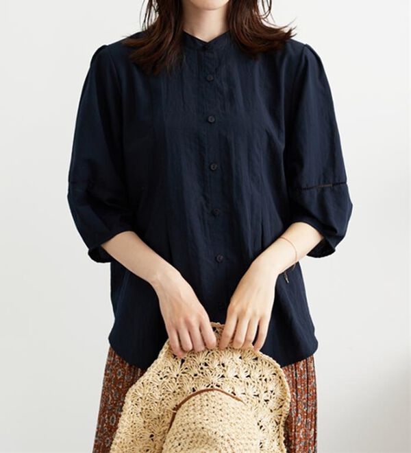 BELLUNA（ベルーナ）の「エアリービンテージ素材タック使いブラウス（ブラウス）」｜詳細画像