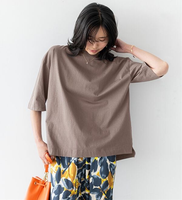 BELLUNA（ベルーナ）の「ひんやリッチコットン大人のゆったりプルオーバー（カットソー）」｜詳細画像