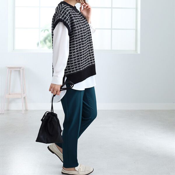 BELLUNA（ベルーナ）の「ツイード調素材ニットベスト（ベスト）」｜詳細画像