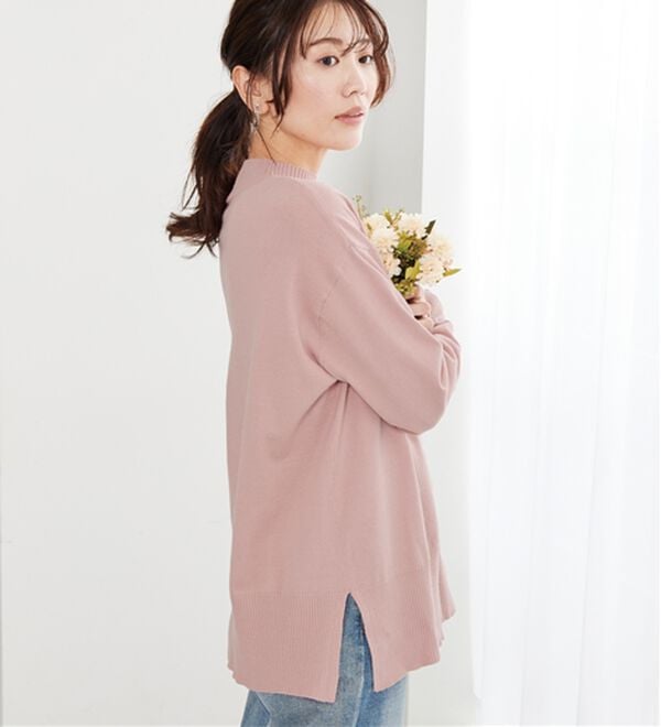 BELLUNA（ベルーナ）の「【新色追加】もちもち素材ハイネックニットプルオーバー（ニット・セーター）」｜詳細画像