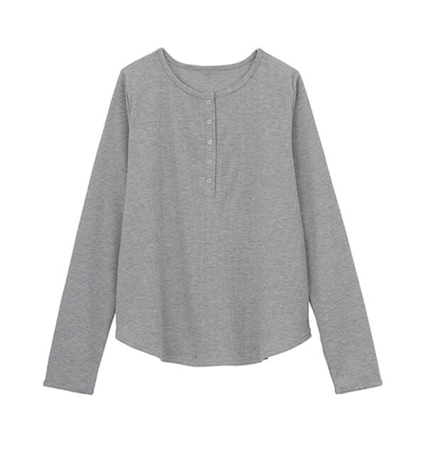 RANAN（ラナン）の「ヘンリーネックワッフルロンＴ（カットソー）」｜詳細画像