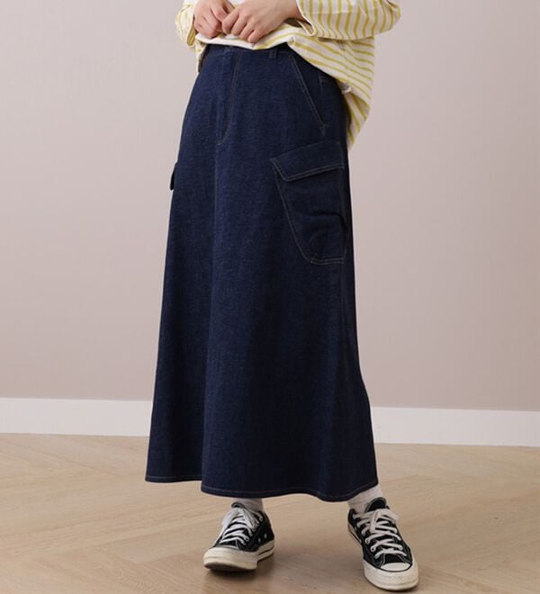 BELLUNA（ベルーナ）の「＜ｓｏｒａｆｕｋｕ＞ポケット使いフレアースカート（ロングスカート）」｜詳細画像