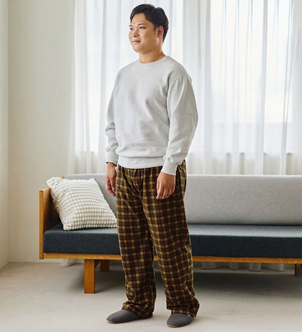 LAVIENNE（ラヴィエンヌ）の「肌側綿１００％あったかフリースボトム（その他パンツ）」｜詳細画像