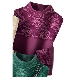 「華やぎ美人の綿１００％レースインナー（肌着・インナーウェア）」｜ワイン