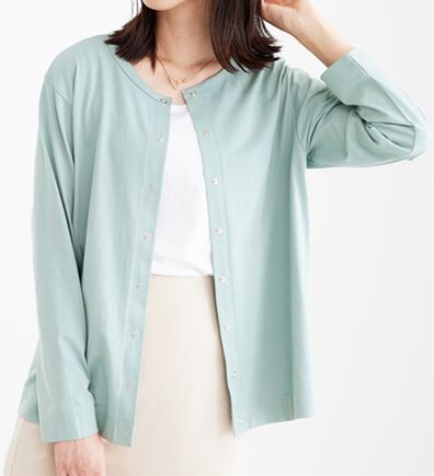 BELLUNA（ベルーナ）の「【接触冷感】ヒンヤリＵＶ対策クルーネックカーディガン（その他カーディガン）」