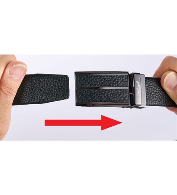 「【２本組】＜クロコダイル＞高級一枚仕立て千鳥無双ベルト（メンズベルト）」｜詳細画像