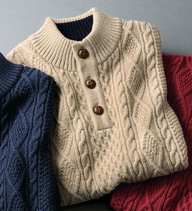 「＜キンロック　アンダーソン＞英国羊毛セーター　スタンド衿（メンズニット・セーター）」