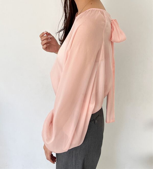 GeeRA（ジーラ）の「バックリボンシアーブラウス（ブラウス）」｜詳細画像