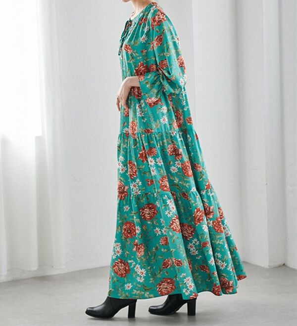 RANAN（ラナン）の「レトロフラワーティアードワンピ（その他ワンピース）」｜詳細画像