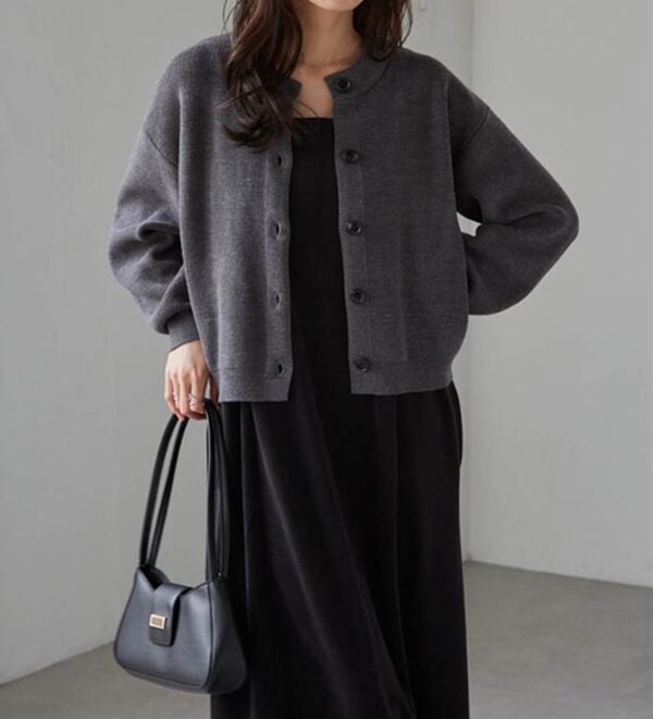 RANAN（ラナン）の「畦ニットカーデ&times;ベロアキャミワンピ（ロングワンピース）」｜詳細画像