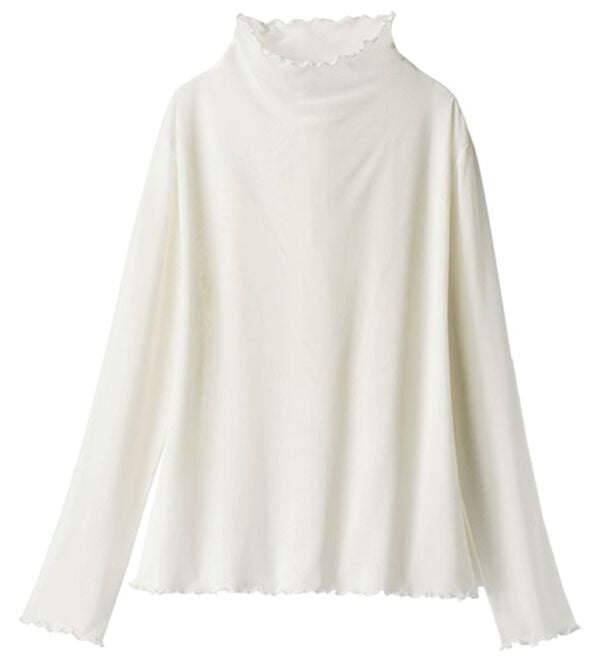 BELLUNA（ベルーナ）の「《重ねて楽しむ！》シアー素材ボトルネックプルオーバー（カットソー）」｜詳細画像