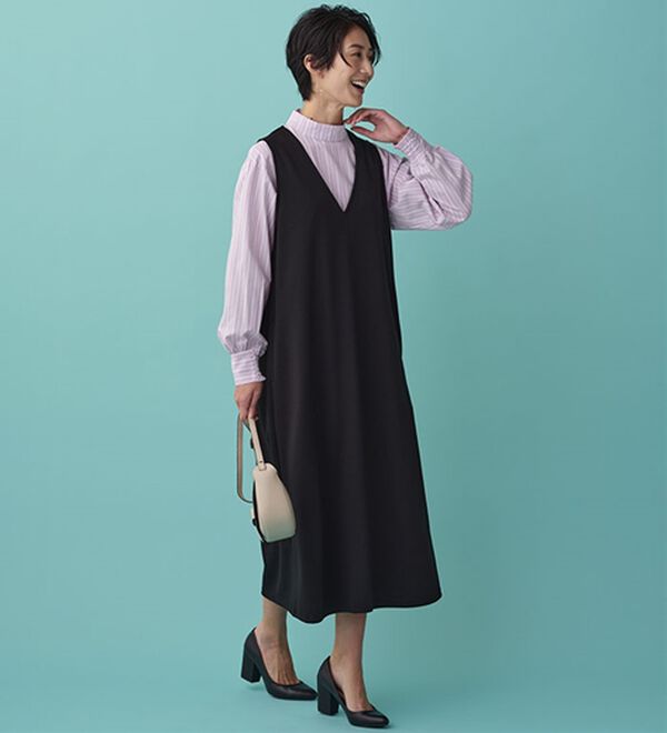 BELLUNA（ベルーナ）の「＜ＳＯＬＯＴＥＸ（Ｒ）＞ストレッチハイネックブラウス（ブラウス）」｜詳細画像