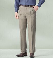 「裾上げ済杢調アジャスター付スラックス（メンズスラックス）」