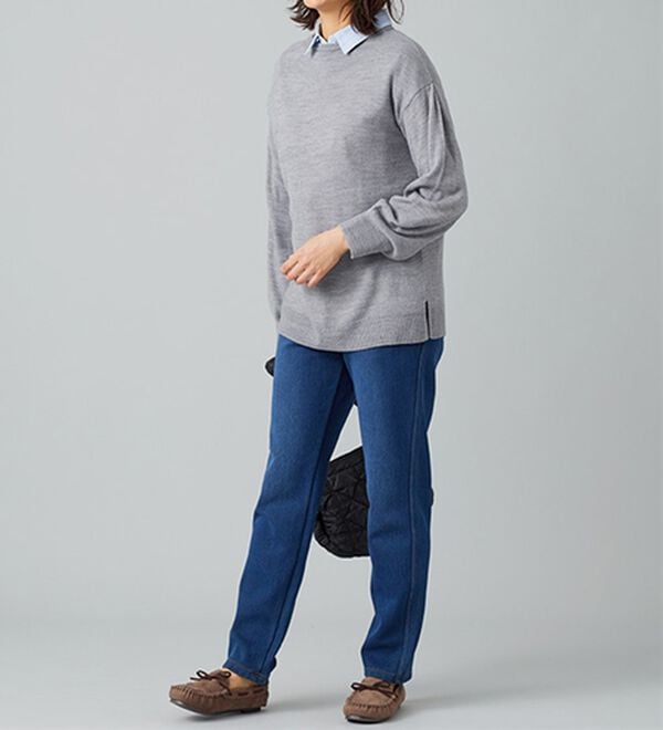 BELLUNA（ベルーナ）の「裏ベロアストレッチ素材レギンスパンツ（フルレングスパンツ）」｜詳細画像