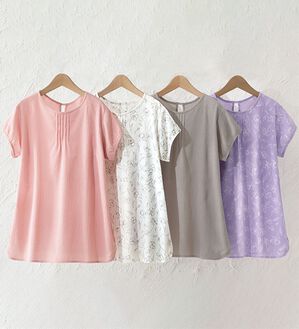 LAVIENNE（ラヴィエンヌ）の「【４色組】１枚でも透けにくい楊柳インナー（肌着・インナーウェア）」｜詳細画像