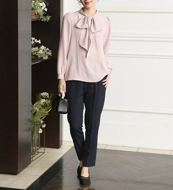 RANAN（ラナン）の「【UV・イージーケア機能付】ボウタイリボンブラウス（ブラウス）」｜詳細画像