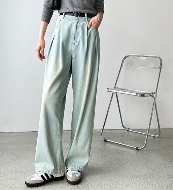 GeeRA（ジーラ）の「２タックワイドデニムパンツ（フルレングスパンツ）」｜詳細画像