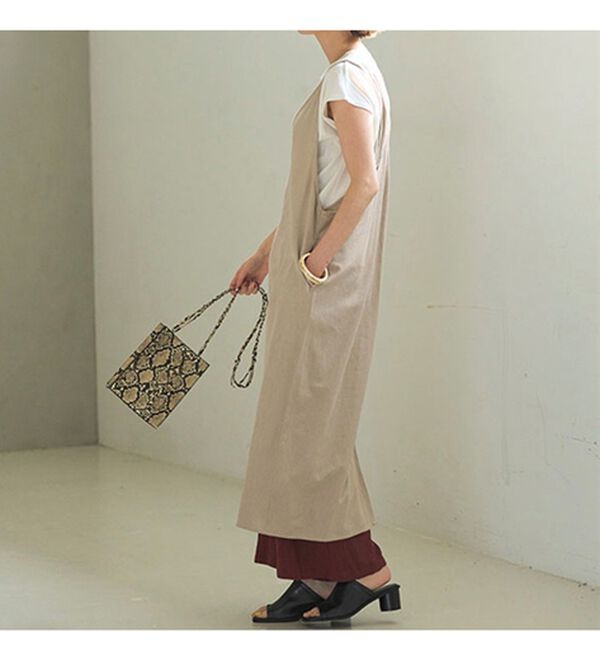 麻入りバッククロスジャンパースカート - ベルーナ【公式】 