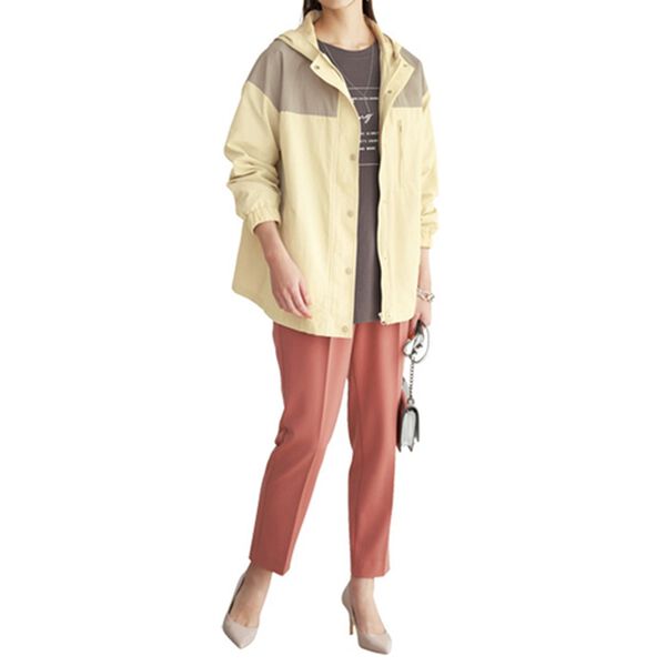 BELLUNA（ベルーナ）の「ボアベスト付配色ブルゾン（ハーフコート）」｜詳細画像