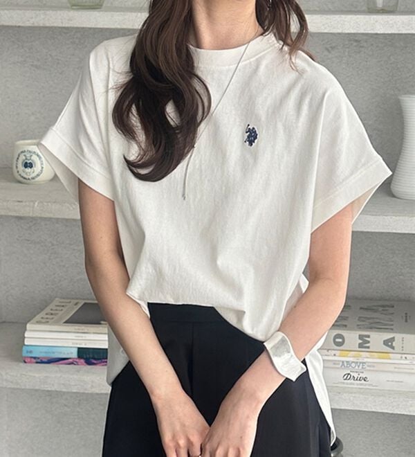 GeeRA（ジーラ）の「【新色追加】【ＵＳ．ＰＯＬＯ．ＡＳＳＮ】綿100％フレンチスリーブＴシャツ（Tシャツ）」｜詳細画像