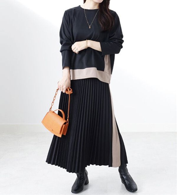 BELLUNA（ベルーナ）の「【Ｌａｇｒｉｌｕａ】配色ライン使いプルオーバー（セットアップ）」｜詳細画像