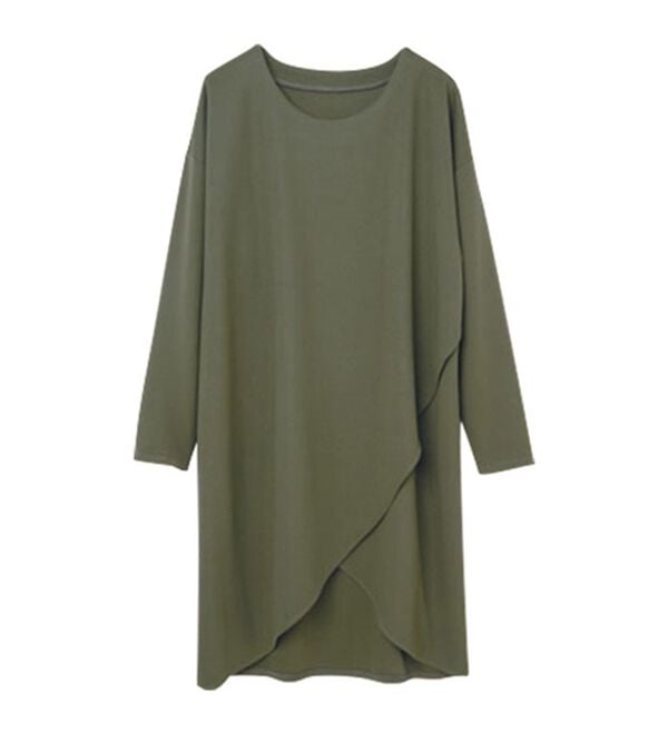 RANAN（ラナン）の「裏起毛！あったかアシメデザインチュニック（チュニック）」｜詳細画像