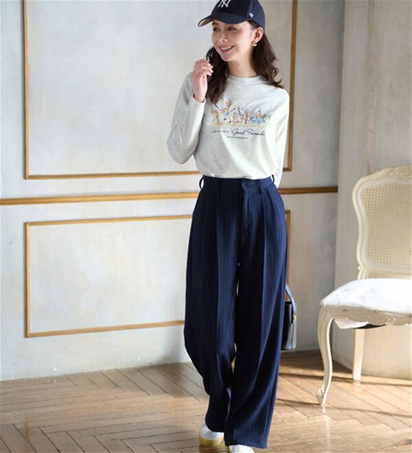 BELLUNA（ベルーナ）の「＜Ｄｉｓｎｅｙ＞【プー】プリント長袖Tシャツ（カットソー）」｜詳細画像