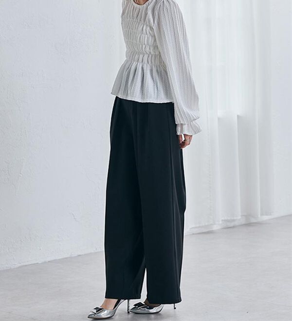 RANAN（ラナン）の「シャーリングカットブラウス（カットソー）」｜詳細画像