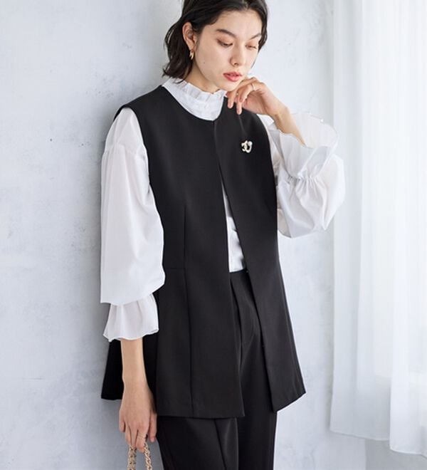 GeeRA（ジーラ）の「【入卒式/セレモニー】ペプラムベストセットアップスーツ（パンツスーツ）」｜詳細画像