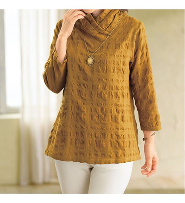 ルフラン（ルフラン）の「日本製ウール綿サッカーブラウス（ブラウス）」｜詳細画像