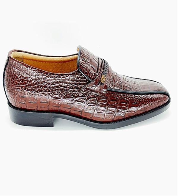 「牛革クロコ調メンズアップシューズ（ビジネスシューズ）」｜詳細画像