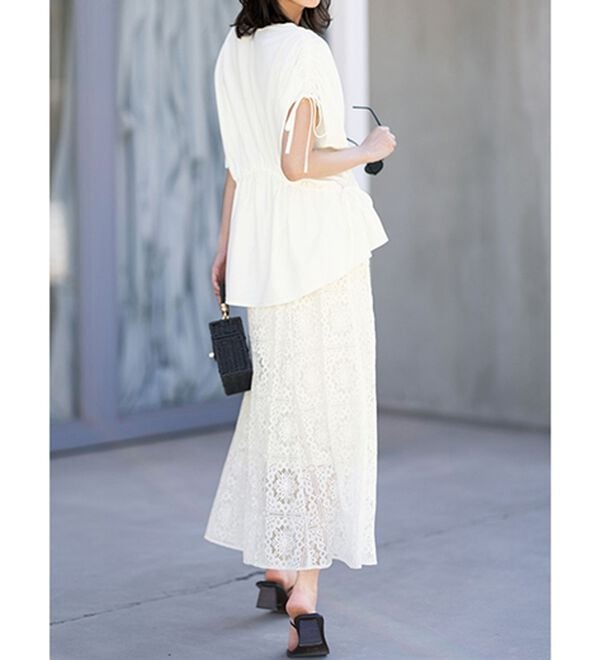 RANAN（ラナン）の「ひんやり！ギャザーデザインカットソー（チュニック）」｜詳細画像