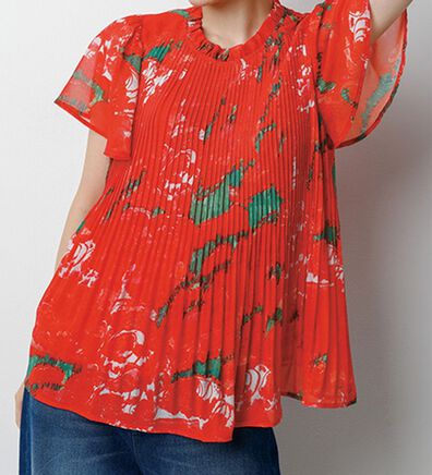 RANAN（ラナン）の「【ａｂｌｅ　ａｒｔ】フリル衿プリーツ使い（ブラウス）」