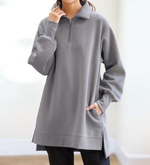 BELLUNA（ベルーナ）の「あったかキレイ！大人のハーフジップチュニック（チュニック）」｜詳細画像