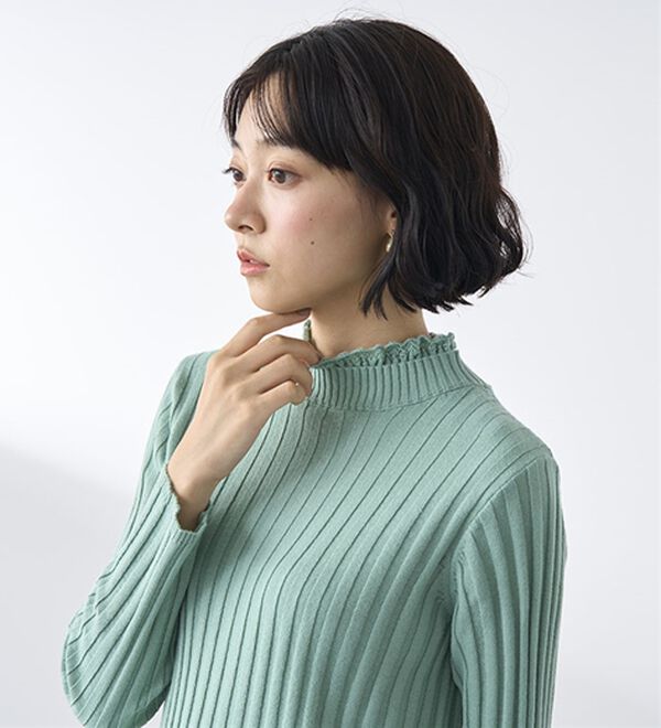 BELLUNA（ベルーナ）の「ウール入りウォッシャブルセーター（ニット・セーター）」｜詳細画像