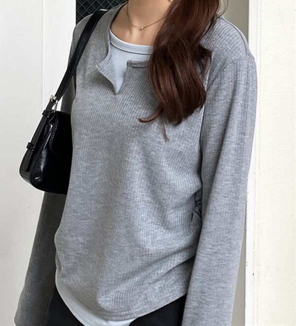 GeeRA（ジーラ）の「レイヤード風カットソー（カットソー）」｜詳細画像