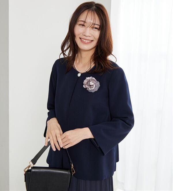 BELLUNA（ベルーナ）の「＜セレモニースタイル＞パール付袖フレアージャケット（その他ジャケット）」｜詳細画像