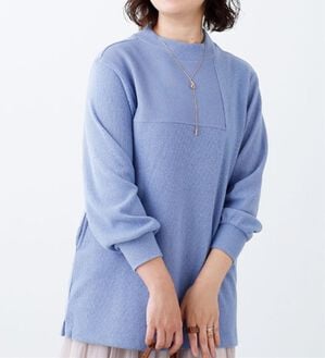 BELLUNA（ベルーナ）の「ポケット付編地切替チュニック（チュニック）」｜ライラック