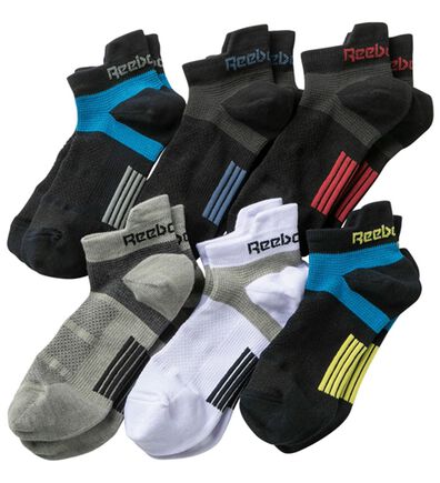 「【６足組】＜リーボック＞爽快！多機能スニーカーソックス（メンズ靴下・タイツ）」
