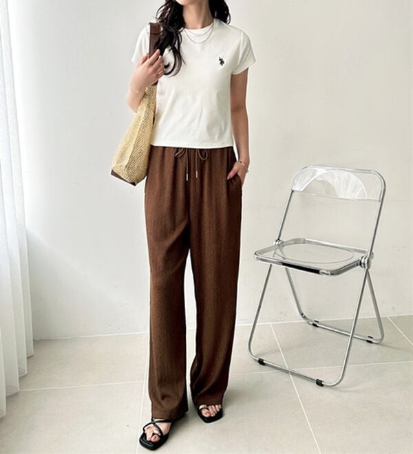 GeeRA（ジーラ）の「さらさら涼感イージーパンツ（フルレングスパンツ）」｜詳細画像