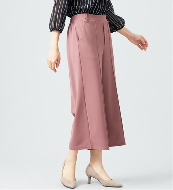 BELLUNA（ベルーナ）の「ツイルストレッチ素材ワイドパンツ（その他パンツ）」｜詳細画像