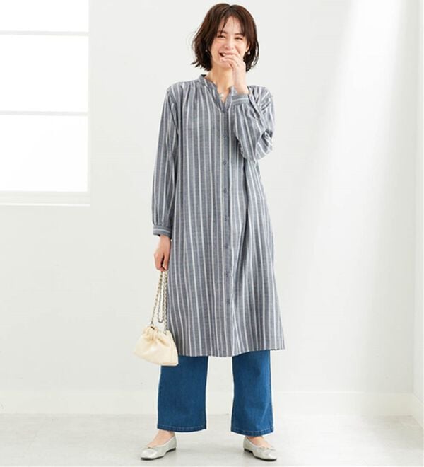 BELLUNA（ベルーナ）の「綿100％ダブルガーゼ素材ワンピース（その他ワンピース）」｜詳細画像