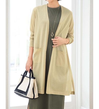 ルフラン（ルフラン）の「上品ロングカーディガン（ニットカーディガン）」