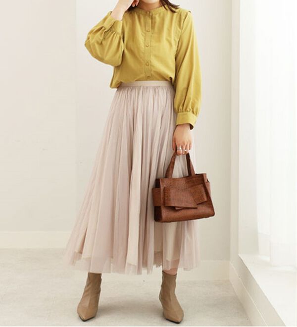 BELLUNA（ベルーナ）の「ビンテージ素材肩タックブラウス（ブラウス）」｜詳細画像