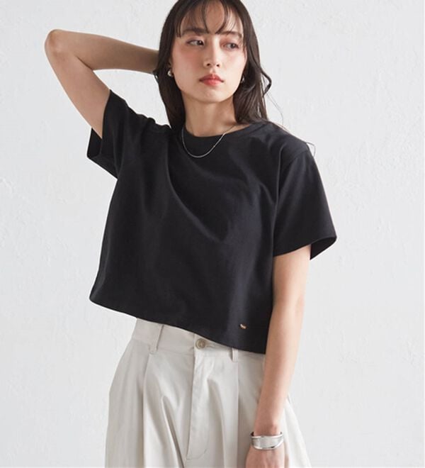 RANAN（ラナン）の「【5つの機能付】ひんやり着回し抜群ベーシックＴシャツ＜選べる着丈＞（Tシャツ）」｜詳細画像