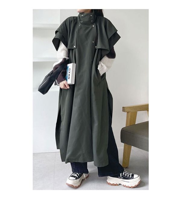 RANAN（ラナン）の「スリーブレスデザインコート（ロングコート）」｜詳細画像