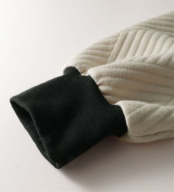 BELLUNA（ベルーナ）の「幾何柄ジャカード配色リブプルオーバー（カットソー）」｜詳細画像