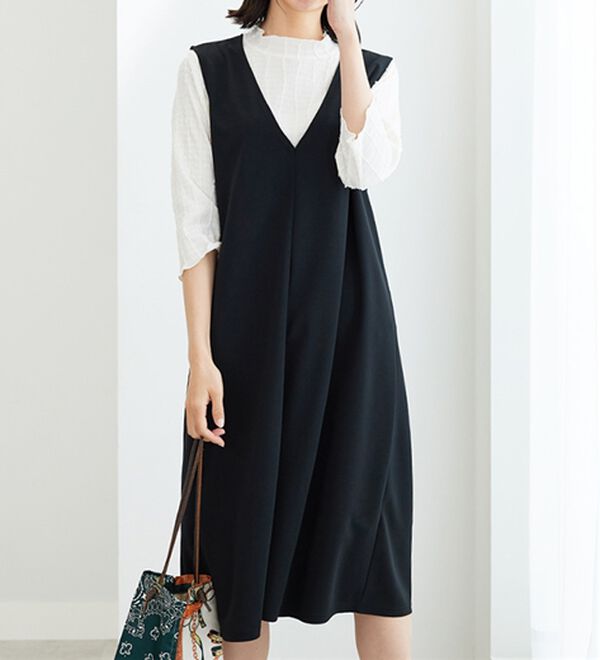 BELLUNA（ベルーナ）の「【2点セット】ジャカードプルオーバー＆ジャンスカセット（アンサンブル）」｜詳細画像