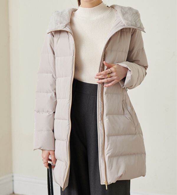 RANAN（ラナン）の「暖かファーフード使いすっきりダウンコート（ダウンコート・ジャケット・ベスト）」｜詳細画像